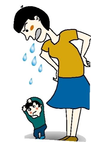 家长过分责骂易导致孩子自卑。